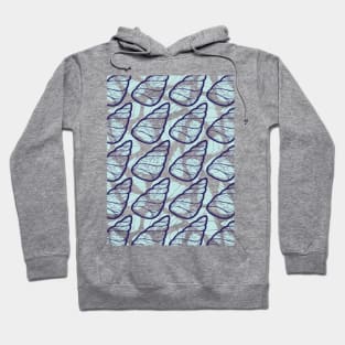 Beautiful Line Art Seashells Seamless Surface Pattern Design Hoodie